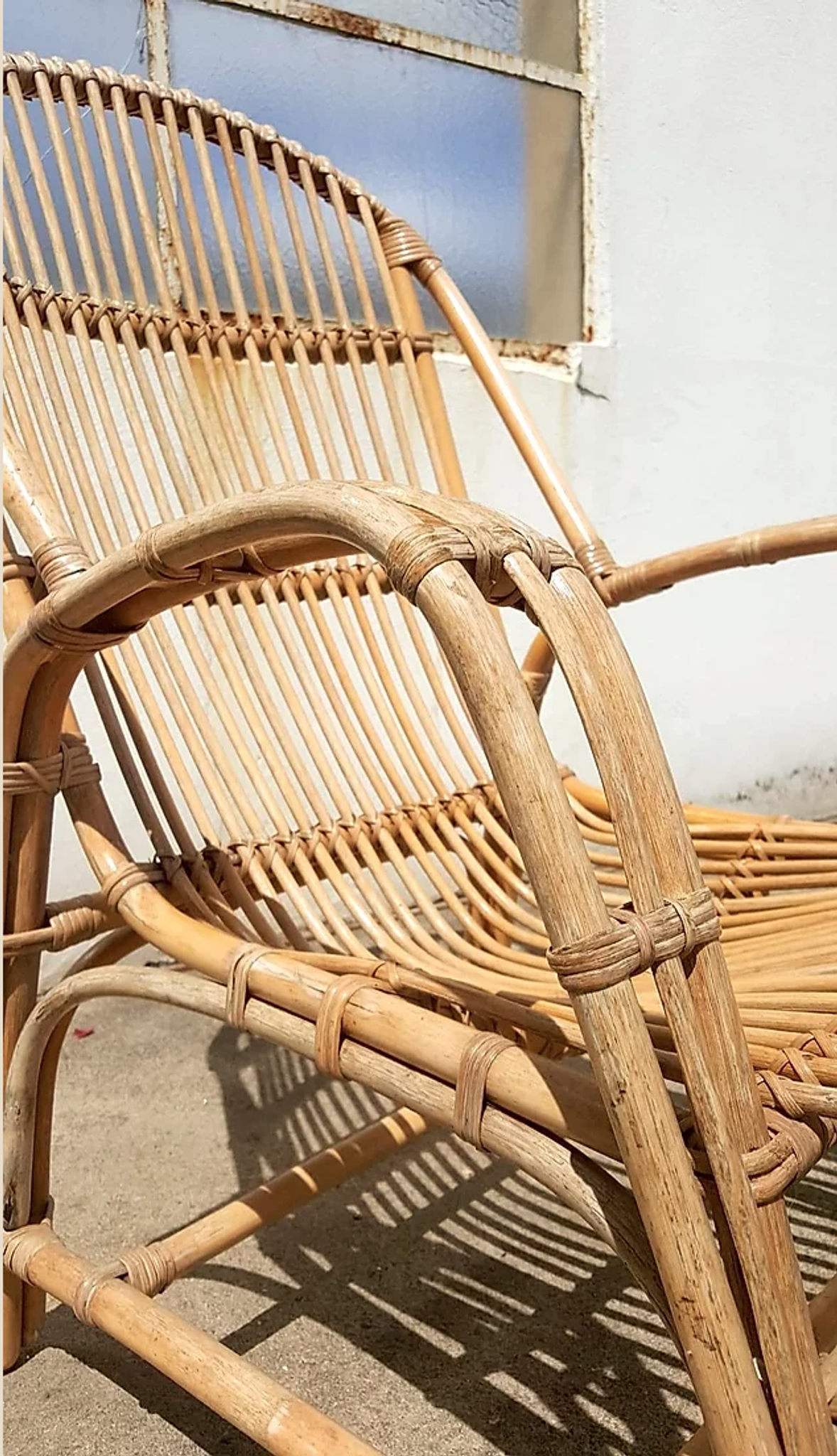 Fauteuil en rotin années 60