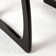 Set of 4 vintage wood and skai sled chairs