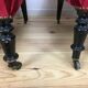 Paire de fauteuils crapaud Napoléon III en velours rouge