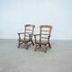 Ensemble de deux fauteuils en chêne