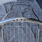 Set of 2 chrome metal chairs, Italian style from the 70s