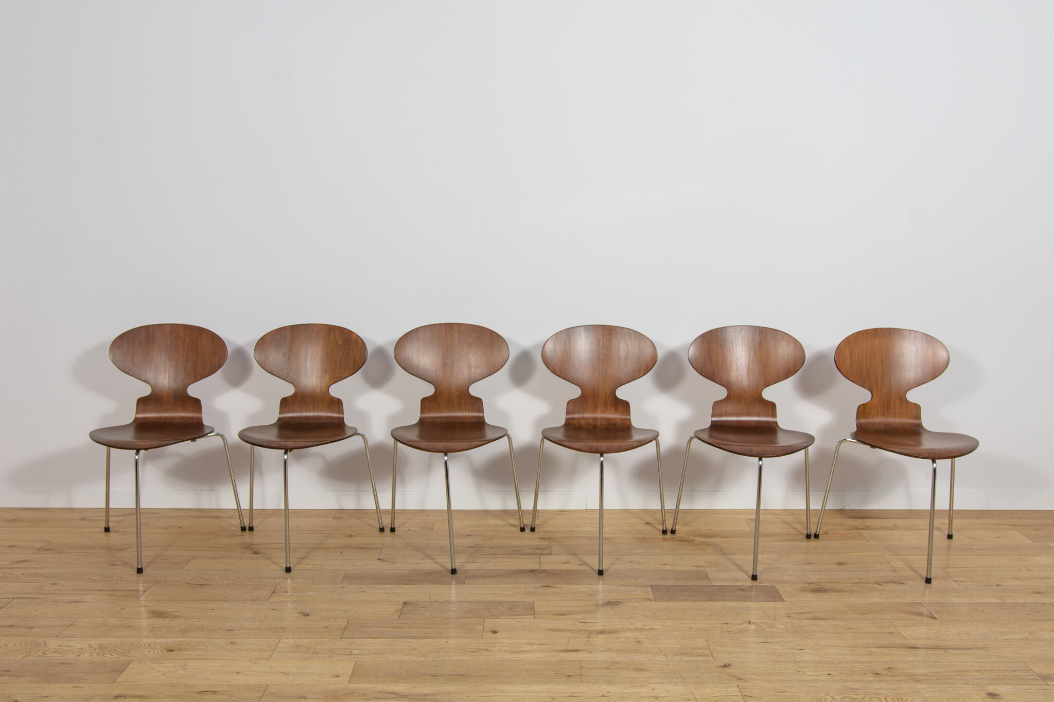 Mid-Century Model 3101 Ant Dining Chairs by Arne Jacobsen for Fritz Hansen, Denmark, 1970s, Set of
