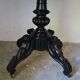 Table violon Napoléon III en bois noirci et marbre blanc, XIXe siècle