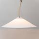 White glass pendant lamp 1970s vintage modernism