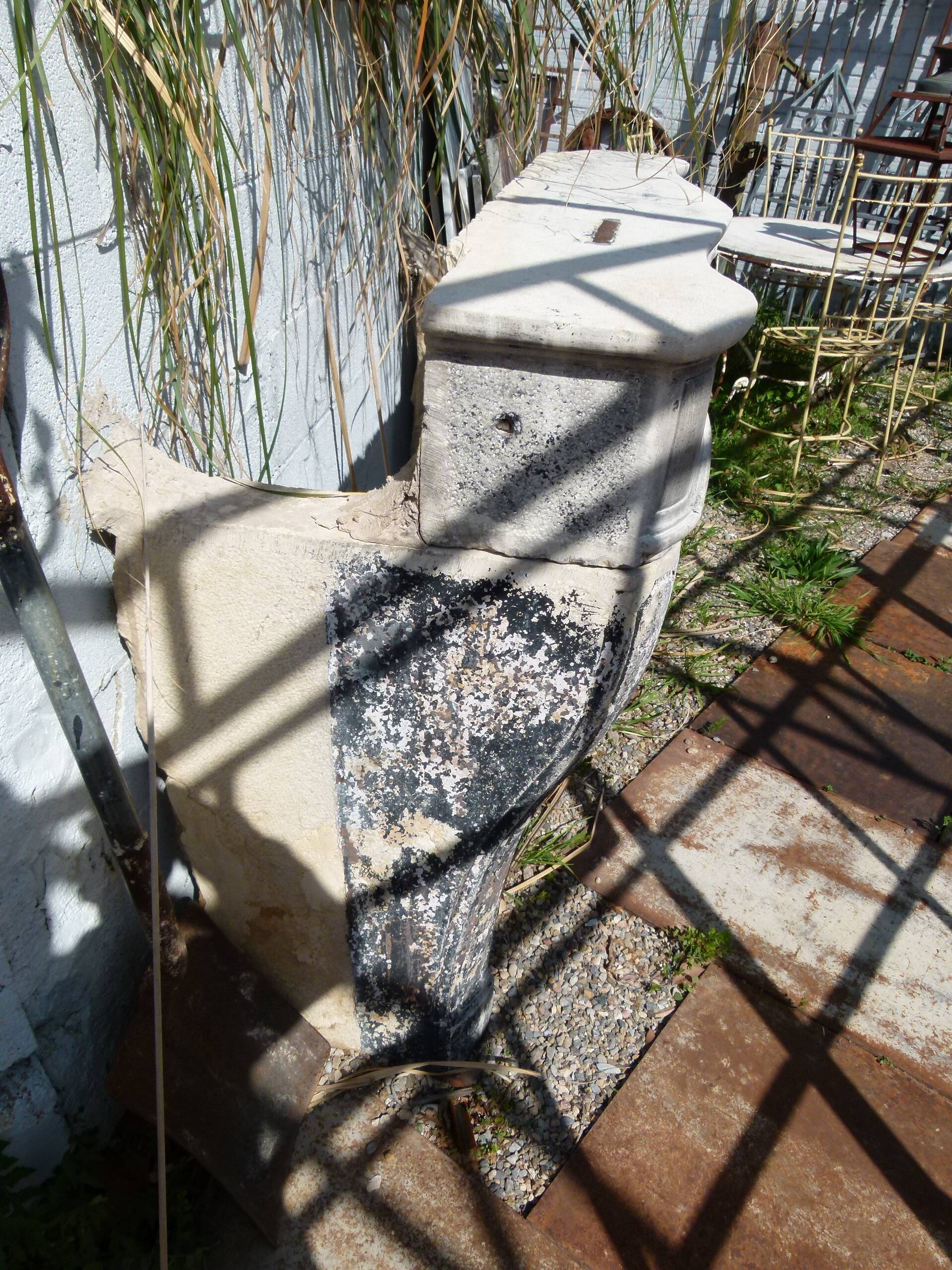 18th century stone fireplace