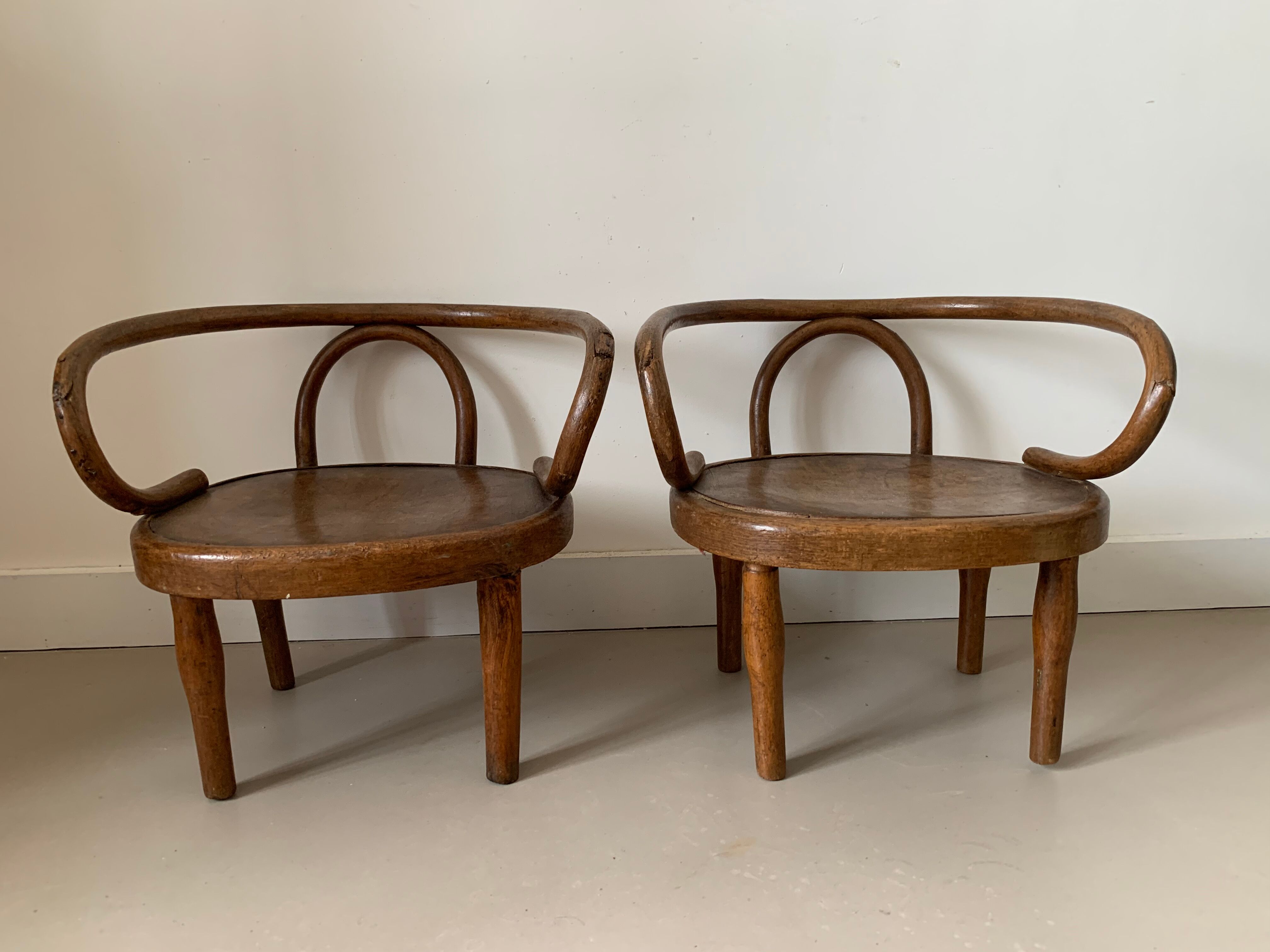 Lot de 2 fauteuils Fischel enfant ancien