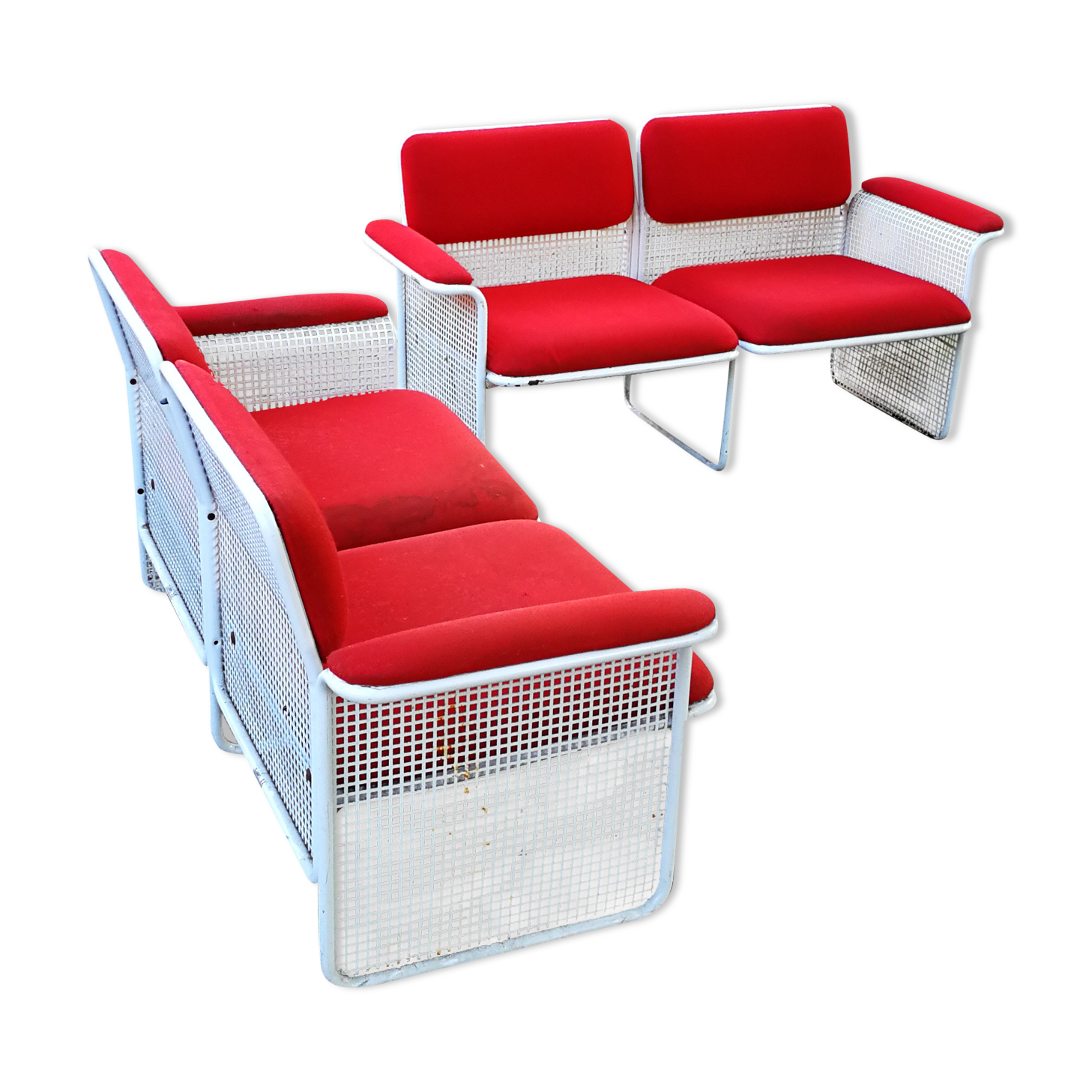 Pair of metal sofas Talin design