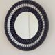 Vintage Danish round mosaic wall mirror, marked B. J. H. Moller, 1970s