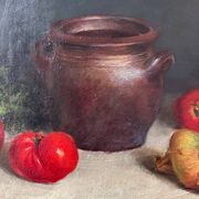 Tableau nature morte huile sur toile ancienne