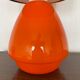 Treflower table lamp, orange opaline and vintage fabric