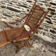 Chaise longue bois & cannage
