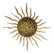 Wall lamp / ceiling lamp vintage sun 1950 in gilded wrought iron