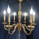 Louis XIV chandelier in gilded bronze – 6 light arms