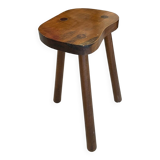 Varnished wooden stool