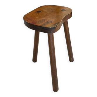 Varnished wooden stool