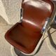 Pair of leather and chromed metal chairs year 70