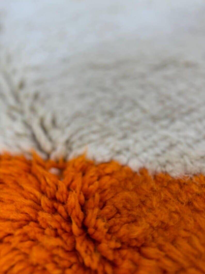 Handmade Beni Ouraine Berber rug with colorful patterns, size 140 x 260 cm