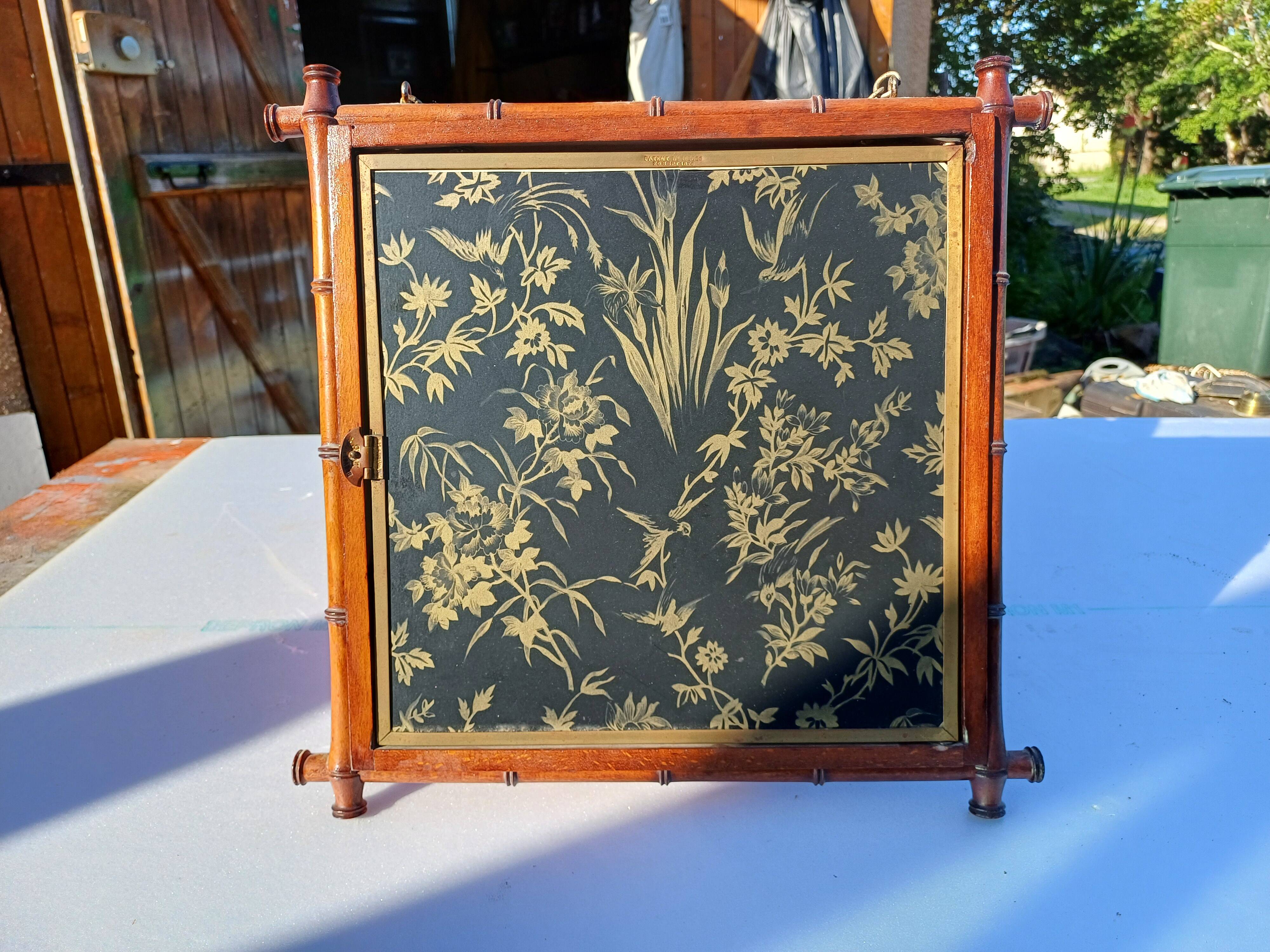 Miroir Triptyque 1876 : L.B