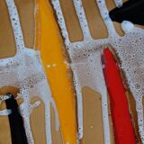 Fruit bowl, ceramic dish Vercor Vallauris style 60s 70s