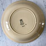 Round dish hollow blue flowers Saint-Amand years 30-40
