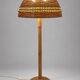 Bamboo and woven rattan floor lamp France 1970