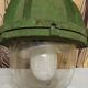 Old industrial cast iron lamp – workshop/factory light – glass