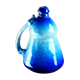 Conical jug with blue glaze and elaborate handle - folk art - early twentieth century
