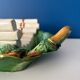 Antique asparagus dish in barbotine – Barbotine serving dish