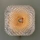 Vintage square globe wall or ceiling light in moulded glass