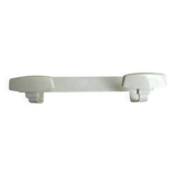 White metal wall coat rack with 2 hooks from the 70s