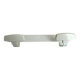 White metal wall coat rack with 2 hooks from the 70s