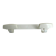 White metal wall coat rack with 2 hooks from the 70s