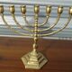 Golden brass chandelier from Israel