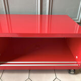 Lacquered red tv cabinet