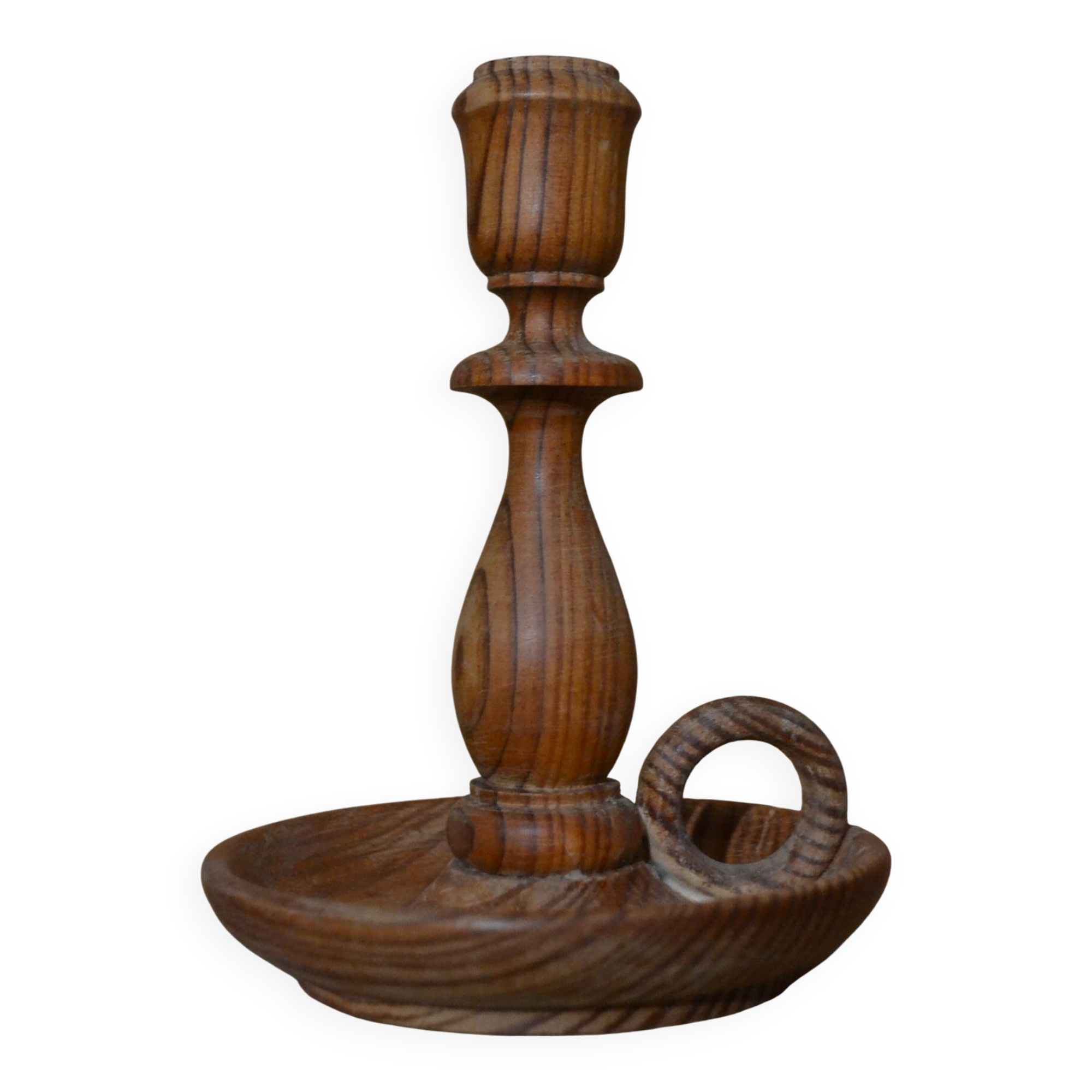 Wooden candlestick