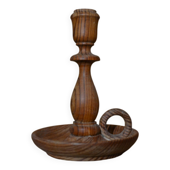 Wooden candlestick