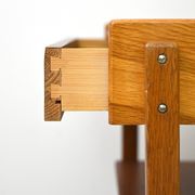 Vintage nightstands signed AB Carlstrom with drawer and magazine rack