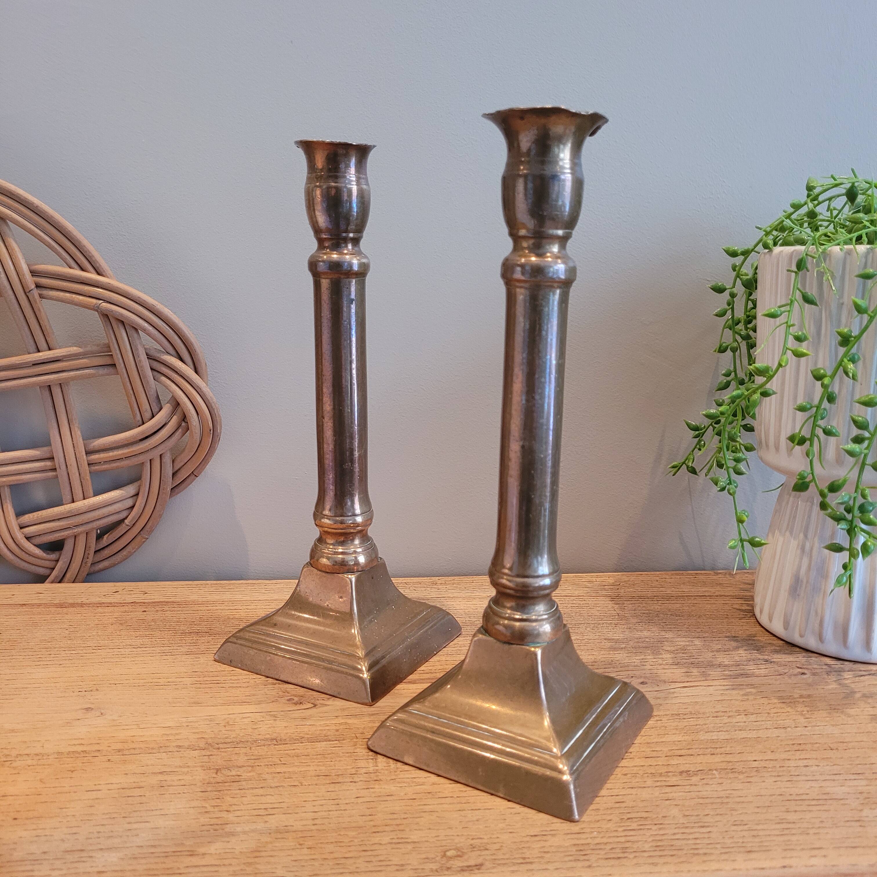 La Redoute x Selency pair of brass candle holders 25