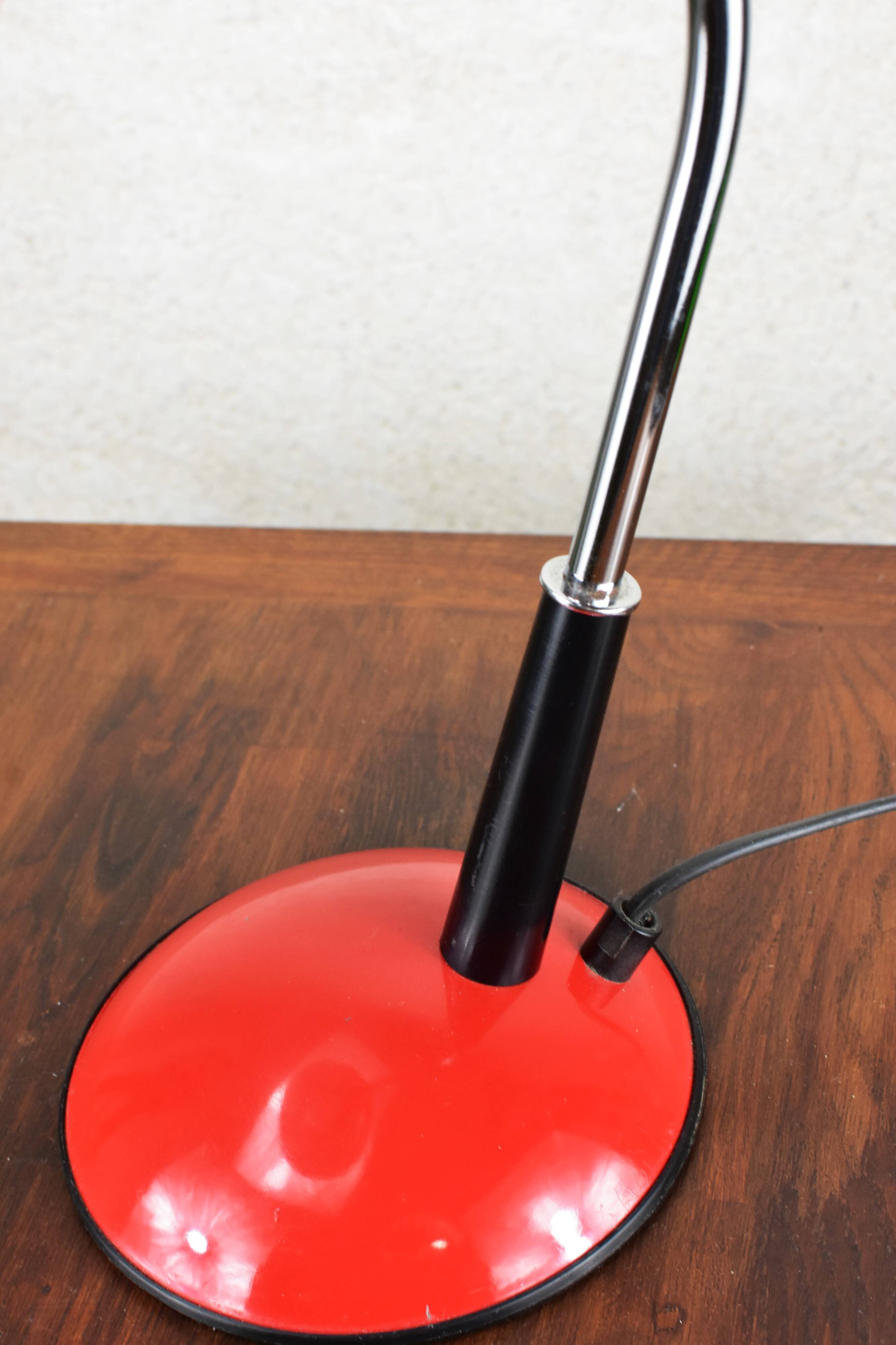 red vintage desk lamp