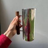 Guy Degrenne stainless steel and wood pitcher