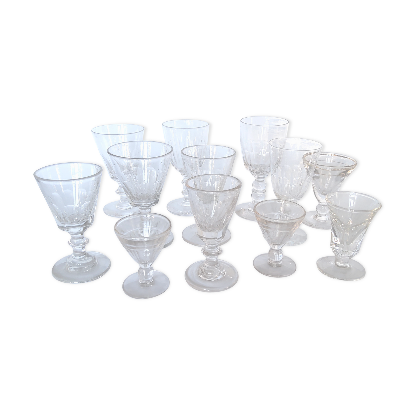 Set of antique glasses