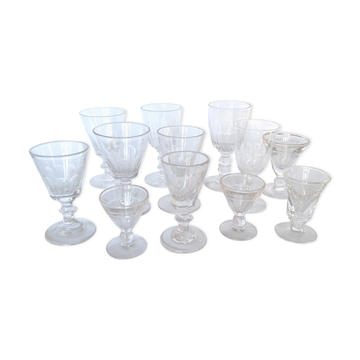 Set of antique glasses