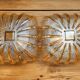 Duo of glass sconces