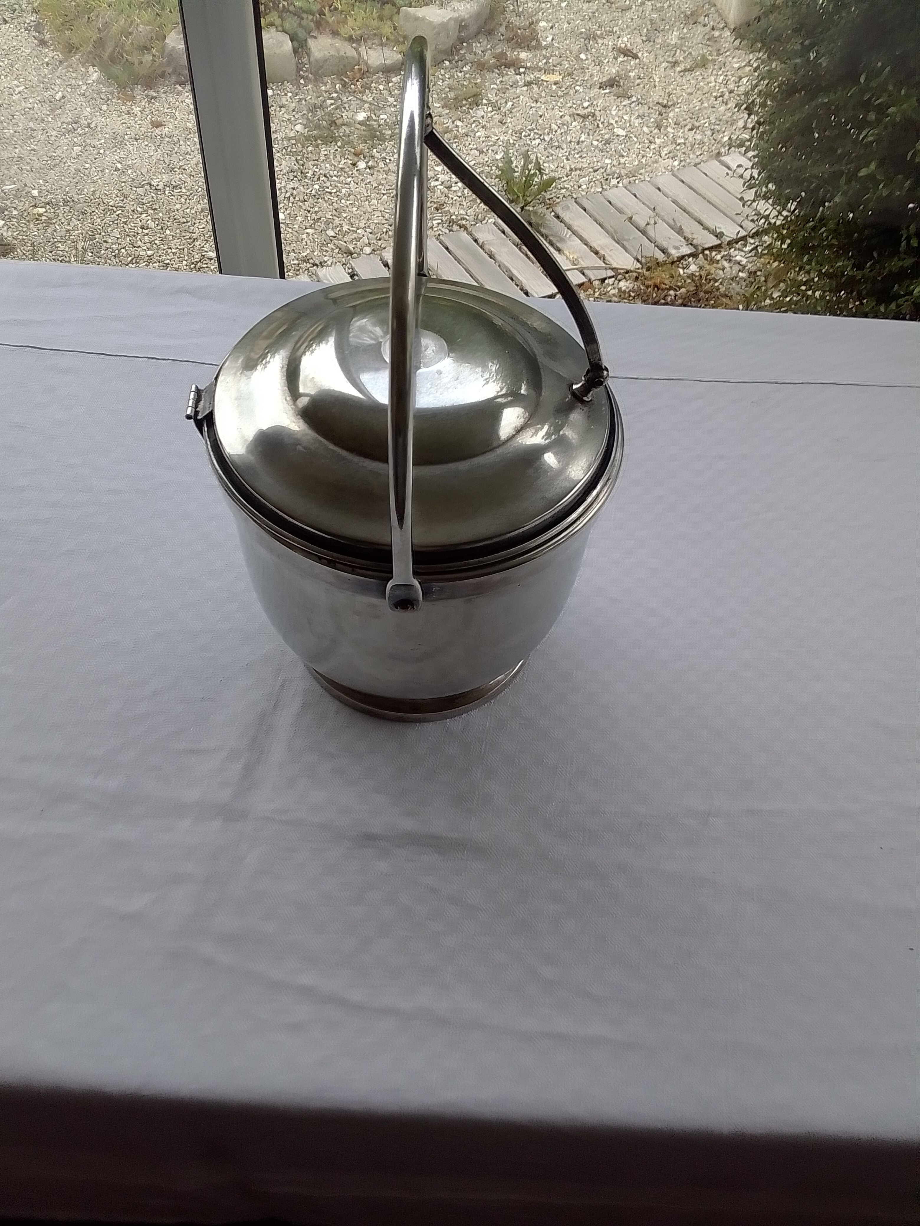 Seau à glace métal argenté