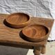 Bowl, cut or presentation plate in monoxyle teak D21 H5