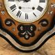 Clock pendulum ox eye wood decoration mother-of-pearl dial enamelled vintage