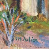 Painting HST "Floral composition with fortifications" J.M. Julien, early XX°