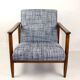 Fauteuil bleu par Edmund Homa, années 1970
