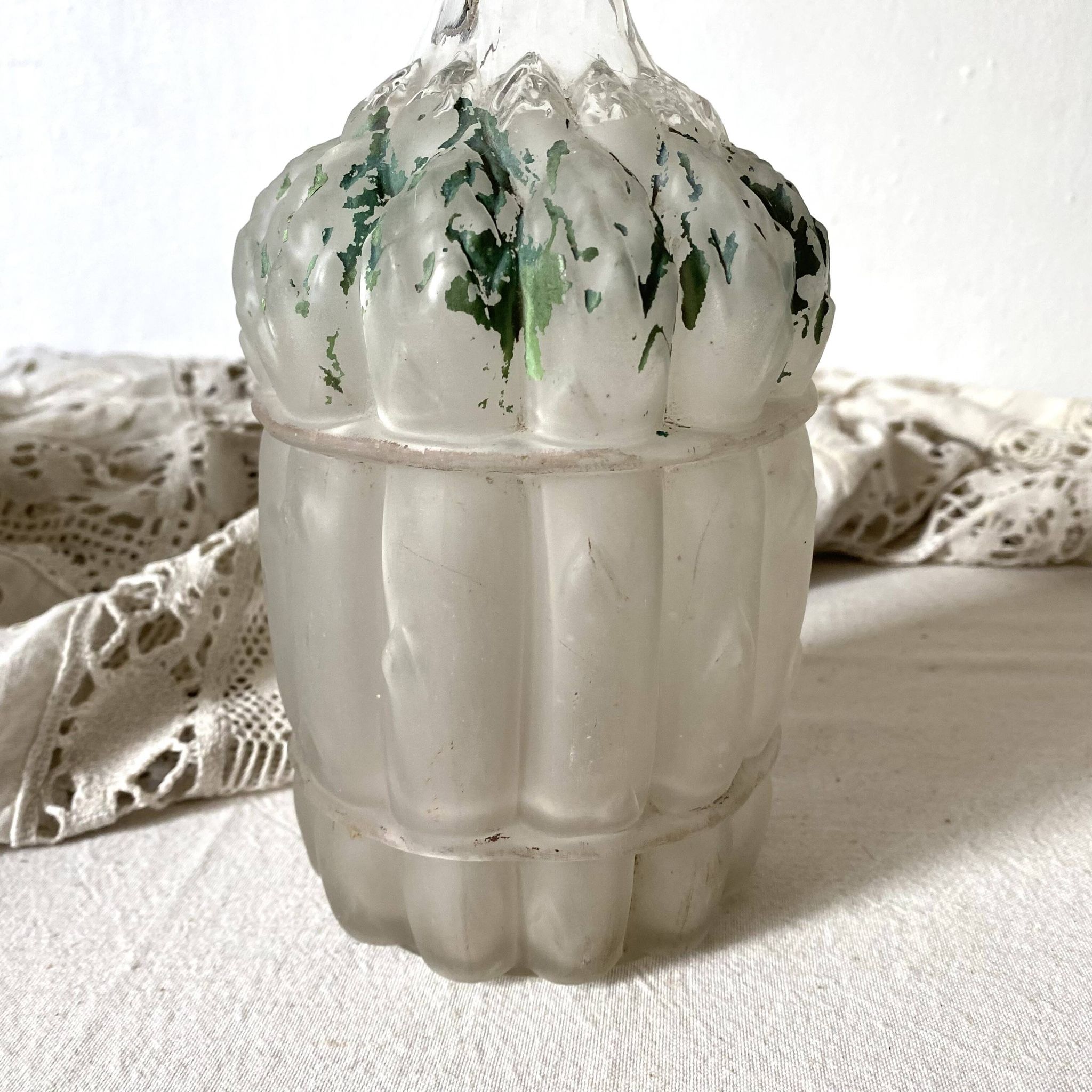 Carafe ancienne asperge Legras fin XIXe