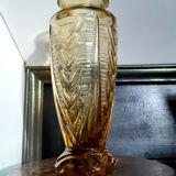 Vase art déco jaune